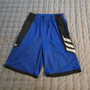 Adidas Boys Blue and Black Athletic Shorts